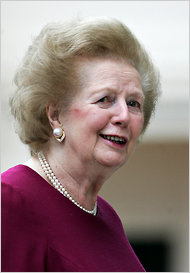 Former Prime Minister Margaret Thatcher of Britain, here in 2008, is venerated by many conservative Republicans in the United States.