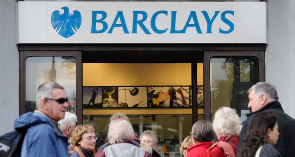 A branch of Barclays in London. On Wednesday, the British bank posted a net loss of £106 million ($170 million) in its latest earnings report.