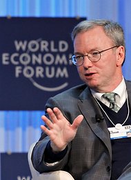 Eric E. Schmidt, executive chairman of Google, at Davos on Friday.