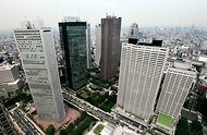 Tokyo's maze of buildings.