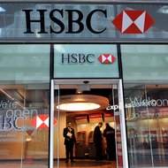 A branch of HSBC in London. Britain's tax authority is investigating more than 4,000 accounts in the British crown dependency of Jersey.