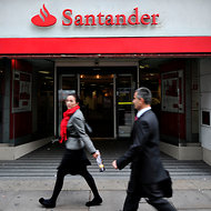 A branch of Spain's Banco Santander in London.