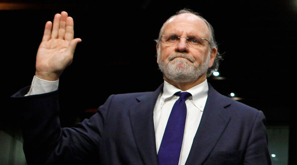 Jon S. Corzine, MF Global's former chief executive, being sworn in at a Senate hearing on the firm's demise. He will face more questions from a House committee on Thursday.