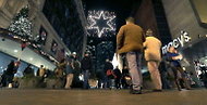 Holiday shoppers in Boston.