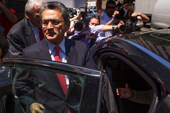 Rajat K. Gupta leaving the federal court in Manhattan after his guilty verdict on Friday.