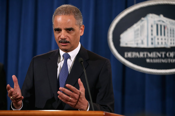 Attorney General Eric H. Holder Jr. announced the civil fraud charges against S.P. in Washington on Tuesday.