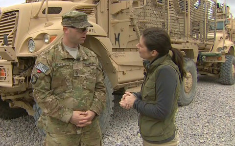 Erin Burnett of CNN interviewed Army Sgt. First Class Josh Berndt in Afghanistan early this month.