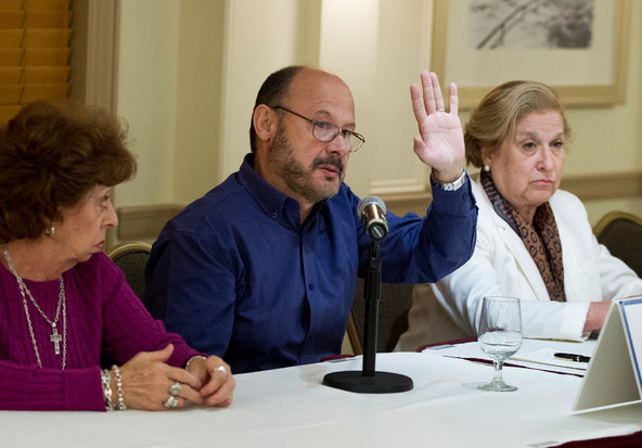 From left to right, Maria Teresa Muñoz, Horacio Vazquez and Eva Geller are all Argentine pensioners who hope that the government will one day repay them in full.