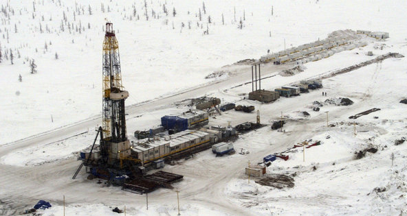 A Rosneft oil rig in Siberia in 2007.