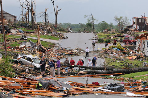 The aftermath of the Joplin, Mo., tornado in May 2011.