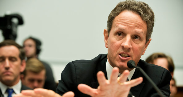 Timothy F. Geithner, the Treasury secretary, answering questions from lawmakers on Wednesday.