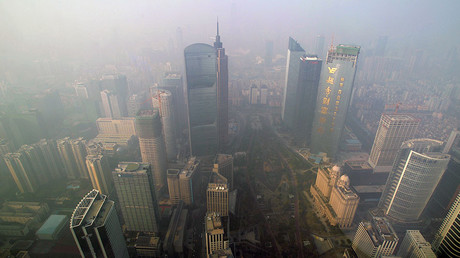 Buildings are seen at the central business district in Guangzhou, Guangdong province, China © Alex Lee