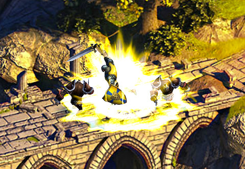 A scene from a Rumble game.