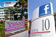 The headquarters for Yahoo in Sunnyvale, Calif., and Facebook in Menlo Park, Calif.