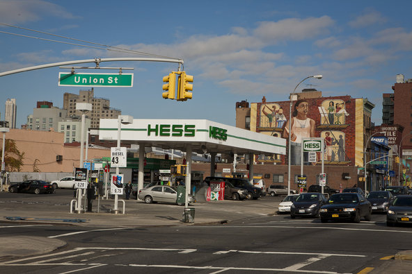 A Hess gas station in Brooklyn.