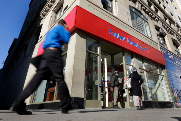 A Bank of America branch in New York.