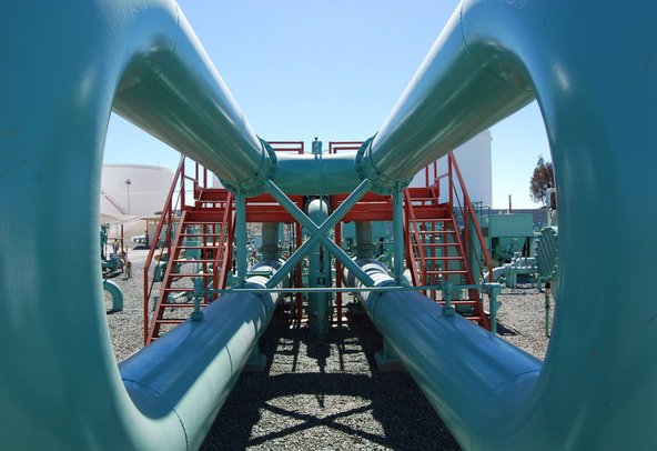 A Kinder Morgan pipeline in Concord, Calif.
