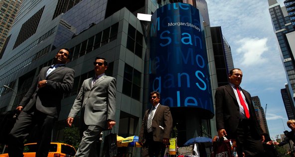 Morgan Stanley's headquarters in Manhattan. The bank is transforming into a smaller, safer company that takes fewer risks.