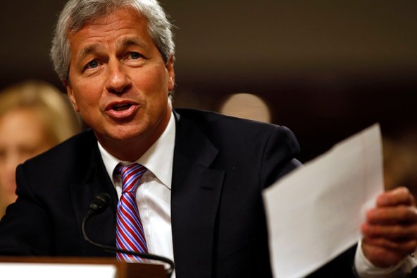 Jamie Dimon, the chief executive of JPMorgan Chase, reported a 33 percent increase in first-quarter earnings on Friday.