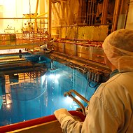 Technicians maintain a nuclear plant operated by EDF in Saint-Vulbas, France.
