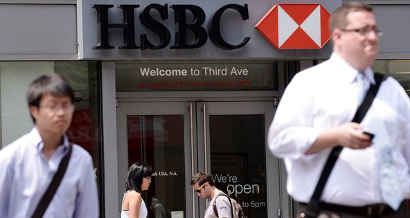 A HSBC branch in Manhattan. The bank is said to have already set aside $700 million to cover the cost of potential fines.