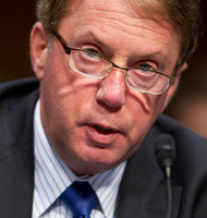 Terrence Duffy of the CME Group testified at a Senate hearing about MF Global's missing funds.