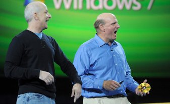 Steve Ballmer, Microsoft's chief executive, right, and Steven Sinofsky, president of the company's Windows division, in 2009.