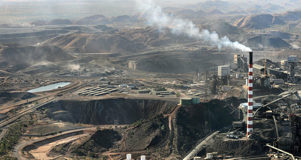 A copper mine in Mount Isa, Australia, owned by Xstrata.