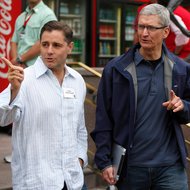 Timothy D. Cook, right, chief of Apple, with Julius Genachowski, the Federal Communications Commission chairman.