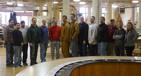 The employees of Paul Downs Cabinetmakers.