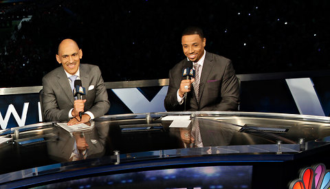 The NBC Sports analysts Tony Dungy, left, and Rodney Harrison will be part of Web video content produced with Yahoo.