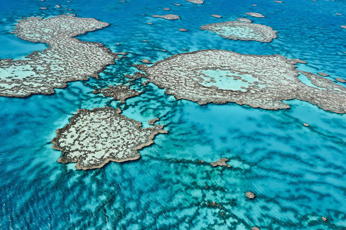 An aerial view of the Great Barrier Reef off the coast of Australia. (AFP Photo / Australian Institute of Marine Science)
