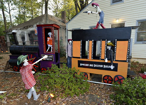 A Halloween display in Decatur, Ga.