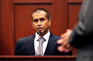 George Zimmerman, shown at a hearing in April, is charged with second-degree murder in the death of Trayvon Martin, 17.