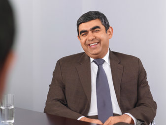 Vishal Sikka, of SAP's executive board, was among those overseeing the rollout of a cloud-based product providing companies with fast computing and data retrieval.