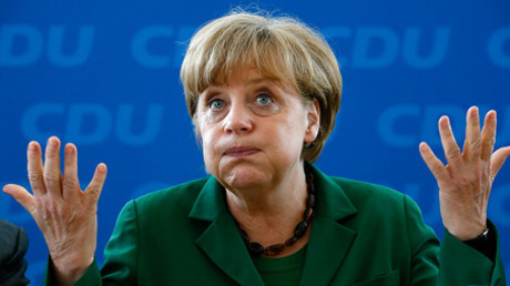 German Chancellor  Angela Merkel © Str