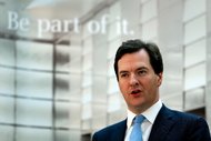 Britain's chancellor of the Exchequer, George Osborne, spoke Monday in Bournemouth, southern England.