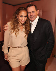 Jennifer Lopez, with Bernd Beetz, chief of Coty, has promoted the beauty products maker for the past 10 years.