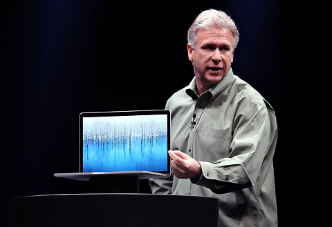 Phil Schiller announces the new MacBook Pro.