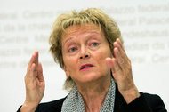 Eveline Widmer-Schlumpf, Switzerland's finance minister, at a news conference in Bern, Switzerland.