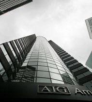 An American International Group office building in New York in 2008.
