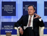 Mario Draghi, the president of the European Central Bank, at the World Economic Forum in the Swiss resort of Davos on Friday.