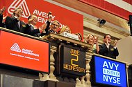 Avery Dennison officials at the New York Stock Exchange in 2010.
