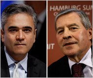 Deutsche Bank named Anshu Jain, left, and Jürgen Fitschen as future co-chiefs.