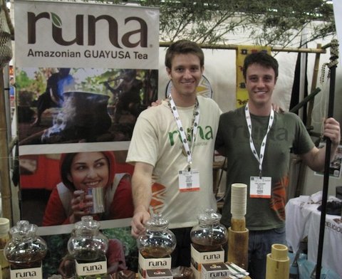 Tyler Gage (left) and Dan MacCombie at a trade show