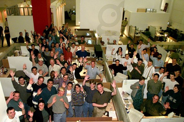 GeoCities' employees in 1999, after Yahoo bought the company for $3.6 billion.