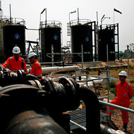 A PTT Exploration and Production facility in Amphur Muang, Thailand.