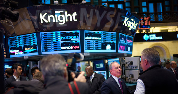 Mayor Michael R. Bloomberg of New York City on the floor of the New York Stock Exchange on Wednesday.