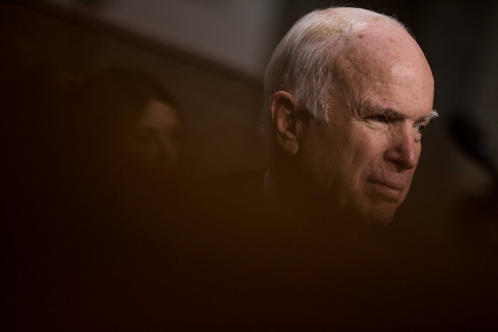 Senator John McCain of Arizona during an Armed Services Committee hearing on Thursday.